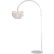 This Modern Floor Lamp Takes Fun And Flirty To A New Level Capiz Shells Hang From A Metal Frame To Create Wall Lamp Shades Modern Lamp Shades Arc Floor Lamps
