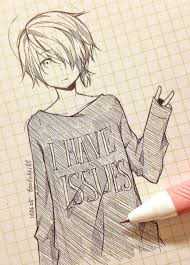 Cute Anime Drawing Tootokki I Have Issues Sweater Anime Drawings Sketches Anime Boy Hair Anime Drawings