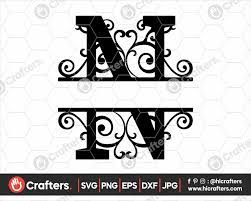 Download Free Split Monogram N Svg Split Letter N Svg Hi Crafters Monogram Letters Lettering Monogram Svg