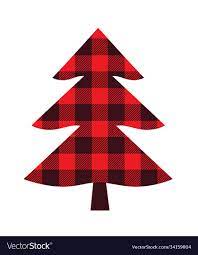 Plaid Christmas Tree Plaid Christmas Tree Royalty Free Vector Image