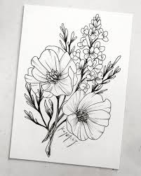 Flores para utilizar en afiches presentamos varios modelos de flores y hojas para combinar en un afiche. Design 1 For A Sisters Project I M Working On They Wanted Similar Tattoos With The State Flowers From Where They Re Fro Flower Drawing Floral Drawing Drawings