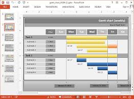 Interactive Gantt Chart Project Progress Template For Powerpoint