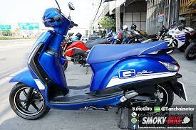 มอเตอร ไซค grand filano ป 60 ส น ำเง นหร หรา รถใช น อย เคร องเด มด พร อมใช งาน ราคา 36 000 smokybike มอเตอร ไซค