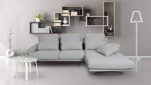 Sofa L Form Trevi Rechts Grau Mit Federkern Sofas Zum Halben Preis