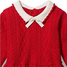 Knit a cozy sweater for a new baby! Newborn Bradbury Red Baby Cable Knit Sweater Dress By Janie And Jack