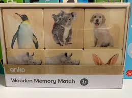 $8.00 · letter and picture recognition! Kmart Wooden Animal Tiles Memory Match Game Toddlers Kids Hobbies Toys Toys Games On Carousell
