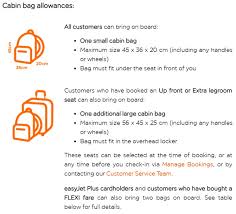 We've made some changes to our cabin bag policy everyone can take one small cabin bag per person on board (maximum size 45 x 36 x 20cm. Easyjet Hand Luggage Change No More Free Cabin Bag Paliparan