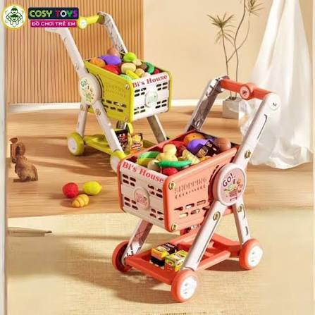 Đồ chơi xe đẩy siêu thị 31 chi tiết cao cấp cho bé nhập vai mua sắm