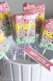 Layered Peeps Crispy Rice Treats Recipe Easter Candy Recipes Peeps Rice Krispie Treats Easter Party Food