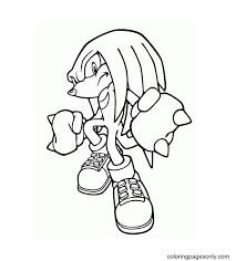 Each printable highlights a word that starts. Sonic Knuckles Coloring Pages Knuckles Coloring Pages Coloring Pages For Kids And Adults