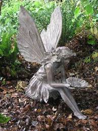 Large Sitting Fairy Garden Ornament Large Garden Ornaments Garden Fairies Figurines Resin Garden Statues