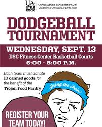 Our annual dodgeball tournament is tomorrow! Create a team of at least 5  members and support the Trojan Food Pantry! The link is our BIO!