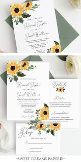 Sunflower Wedding Invitation Printable Template Country Barn Wedding Invite Set Diy Instant Download Hannah Suite In 2021 Printable Wedding Invitations Wedding Invitations Printable Templates Sunflower Wedding Invitations