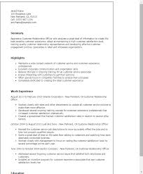 Setting and monitoring employee objectives; Customer Relationship Officer Resume Template Mpr