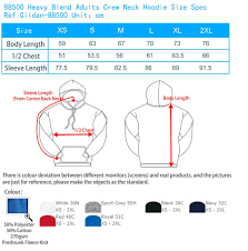 ready stock apparel size chart