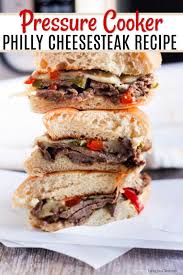Spray your crock pot with pam cut the beef round steak into thin slices and brown just a minute in a pan add steak, onion, stock, garlic salt, pepper and dressing mix to the crock pot and cover Instant Pot Philly Cheesesteak Philly Cheesesteak Pressure Cooker Recipe