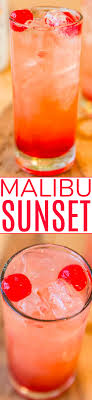 Would be fun to post drink recipes for many of the bay pineapple rum 1 1/2 oz malibu rum 1. Malibu Sunset Fruity Malibu Drink Recipe Averiecooks Com