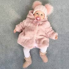 Holata Girl Winter Warm Jacket Kid Hooded Fur Fuzzy Coat Baby Cute Cardigan Outerwear Ad Ja In 2020 Baby Girl Outfits Newborn Newborn Girl Outfits Cute Baby Clothes