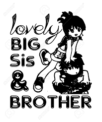 Check spelling or type a new query. Lovely Big Sis And Brother Anime Siblings Of A Big Sister Teasing Or Heckling A Little Brother In This Quote Saying Of Family Life Graphic Stock Photo Picture And Royalty Free Image