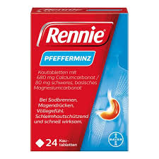 Rennie Pfefferminz Gegen Sodbrennen 24 Kautabletten 24 St Medikamente Per Klick De
