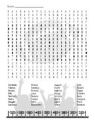 professional football teams word search by teacher vault tpt