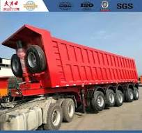 3 axles tipping trailer,Square shape tipper trucks