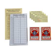 Pinochle Score Pad Gift Set Red 40 Page Score Pad Two