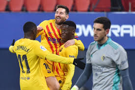 El fc barcelona golea al osasuna y lo condena al con el barçade la temporada, messi vuelve a brillar y marcan los menos habituales, paco alcácer y andré gome. Undc2sehwkmasm