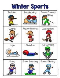 Winter Sports Vocabulary Winter Sports Preschool Winter Sports Winter
