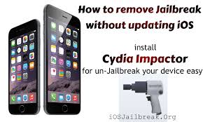 How To Remove Jailbreak Without Updating Ios Using Cydia Impactor Install Ios Jailbreak Updates How To Remove Installation Ios
