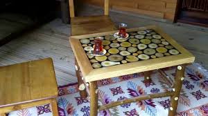 Steel timber beam coffee table legs. Sehpa Agac Sehpa Yapimi Natural Sehpa Youtube