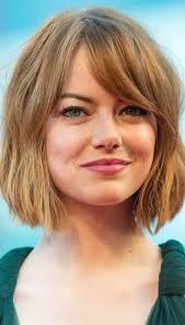 Hair Bangs Round Face Emma Stone 45 Ideas Short Hair Styles For Round Faces Round Face Celebrities Short Hair With Bangs