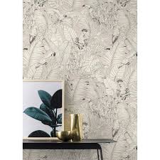 Papier Peint Vinyle Sur Intisse Motif Cacatoes Blanc Et Rose Rasch Papier Peint Vinyle Papier Peint Idees De Decor