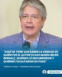 LéaloenET Presidente Guillermo Lasso aseguró que quiere conocer "la verdad"  sobre el crimen de María Belén Bernal y la fuga del sospechoso Germán  Cáceres: https://tinyurl.com/2grk2fn7
