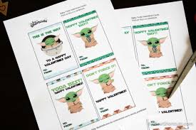 Without being able to find any baby yoda items, i went straight to illustrator to draw my own baby yoda svg to share with all of you! Free Printable Baby Yoda Valentines Cards Aka The Child A Few Shortcuts