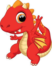 Fairytale amphibians and reptiles with wings and teeth medieval fantasy wild creatures vector characters cute dragons. Cute Baby Dragon Cartoon Stock Vector Colourbox
