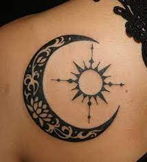 Sun Moon Tattoos For Girls Jpg 500 551 Tattoos Sun Tattoos Tribal Tattoos