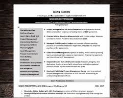 project manager resume cv template in