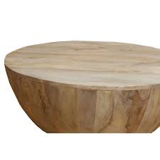 Distressed Mango Wood Coffee Table In Round Shape Washed Light Brown Walmart Com Coffee Table Wood Mango Wood Coffee Table Round Wood Coffee Table