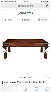 This lamp table features solid, ornate styling paired with traditional wood and iron fittings for a look that betters with age. John Lewis Maharani Coffee Table For Sale Sumra
