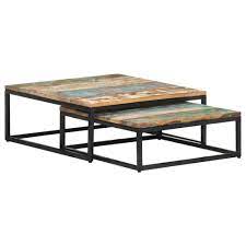 You don't even need to wrap it! Nesting Coffee Tables 2 Pcs Solid Reclaimed Wood