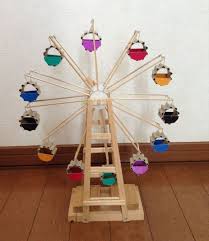 観覧車の工作 4 竹串バージョン カキノタ 工作 diy paper crafts diy kids doll furniture diy paper crafts diy