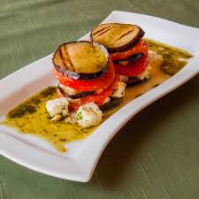 Mini Tians D Aubergines Au Chevre Et Au Pesto Recette Tian Aubergine Recette Tian Chevre