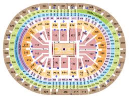 A Color Coded Seating Map And Chart For The Staples Center