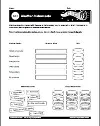 This weather activity looks at using the internet to identify what these different weather instruments are used to measure and what unit of measurement they use to. Free Weather Worksheets For Learning All About The Weather