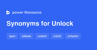 )a font in which different characters have different pitches (widths). Unlock Synonyms 415 Words And Phrases For Unlock