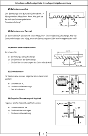 Aufgaben Zum Zahntrieb Pdf Kostenfreier Download