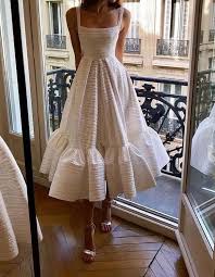 White Dress Interesting Silhouette Classy Trend 2019 Fancy Dresses Fashion Women Wedding Guest Dresses