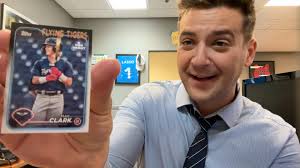 Box break: 2024 Topps Pro Debut baseball cards. The product is loaded with  prospects and comes with four autographs per box. Max Clark was the first  card I spotted 👀