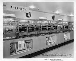 Displayed On Shelving Units Are Bottles Of Tonics Elixirs And Powders For Varying Ailments Are Visible Throughout The Department Pharmacy Print Shelving Unit